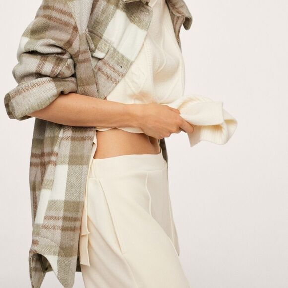 Mango Wide Leg Pants With Pockets New - Picture 6 of 9